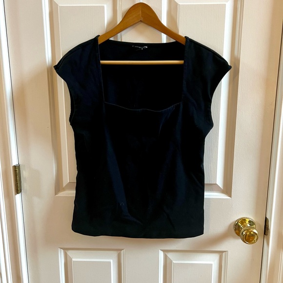 Ann Taylor Tops - Ann Taylor Black Square Neck Top